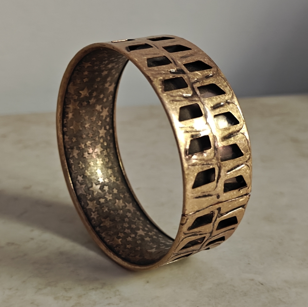 Vintage Modernist Geometric Bangle Bracelet